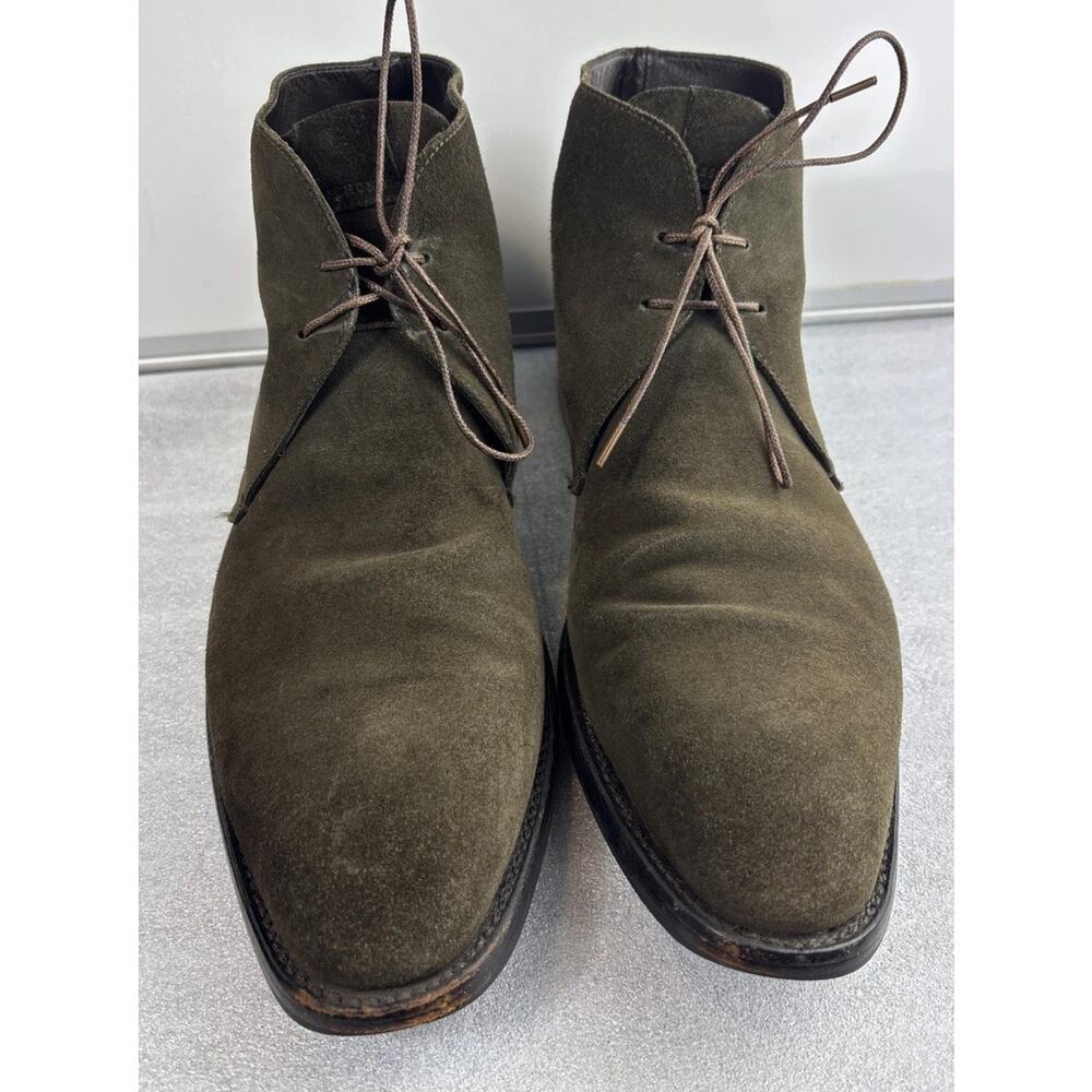 Heschung Mens Suede Leather Chukka Boots Size Uk 9.5